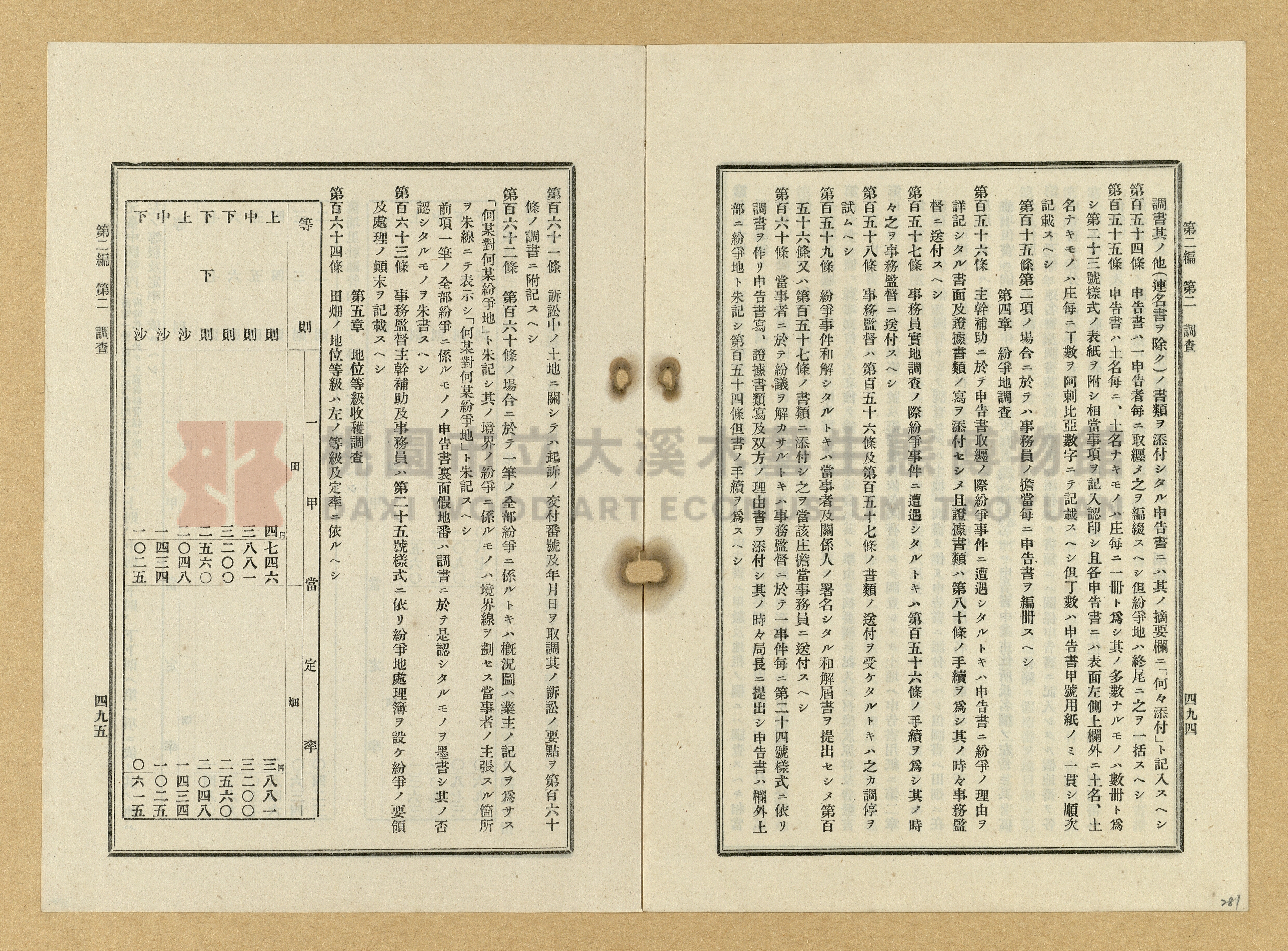《臺灣土地調查法規》全書主題的圖片縮圖第281張