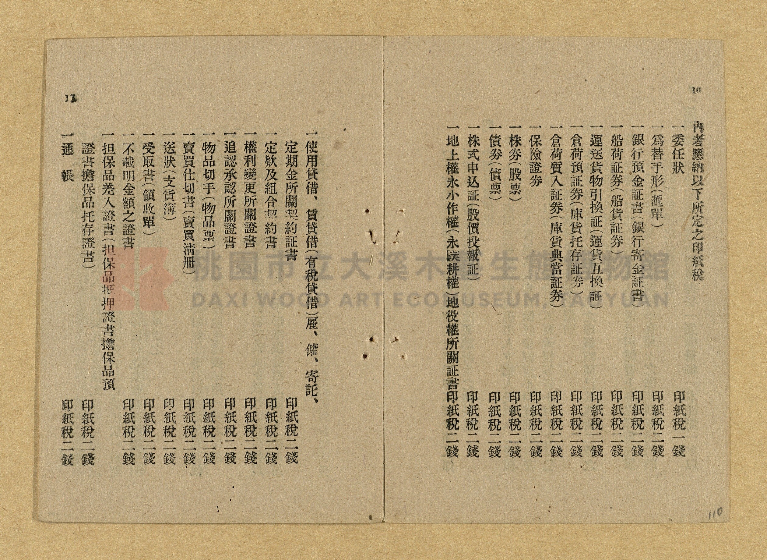 《和漢兩文臺灣印紙稅規則詳解全》增補再版主題的圖片縮圖第110張