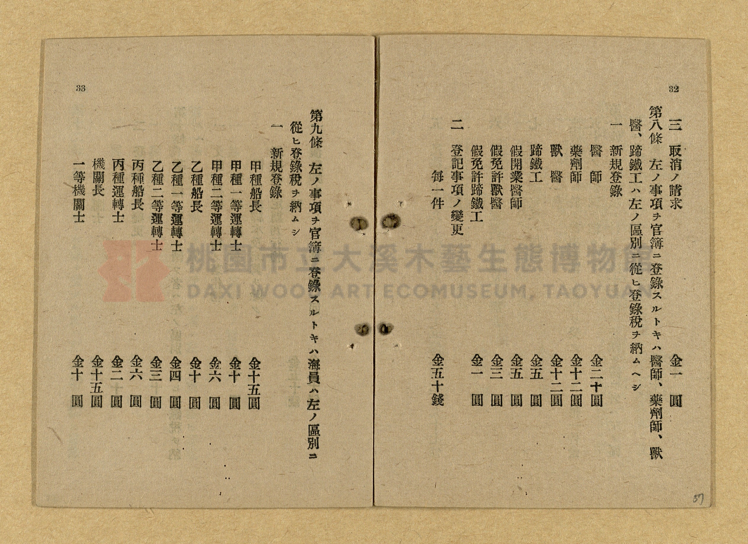 《和漢兩文臺灣印紙稅規則詳解全》增補再版主題的圖片縮圖第57張