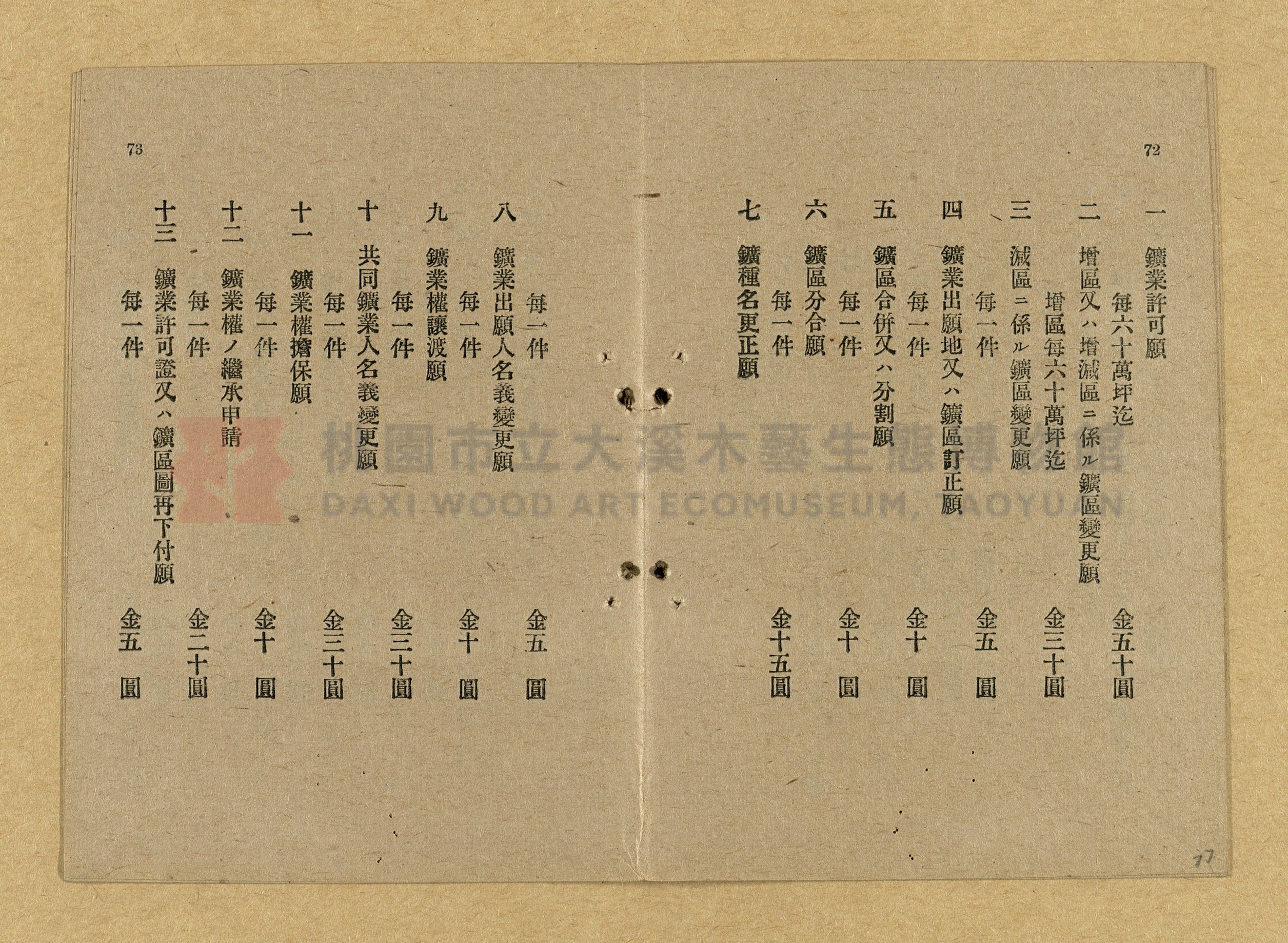 《和漢兩文臺灣印紙稅規則詳解全》增補再版主題的圖片縮圖第77張