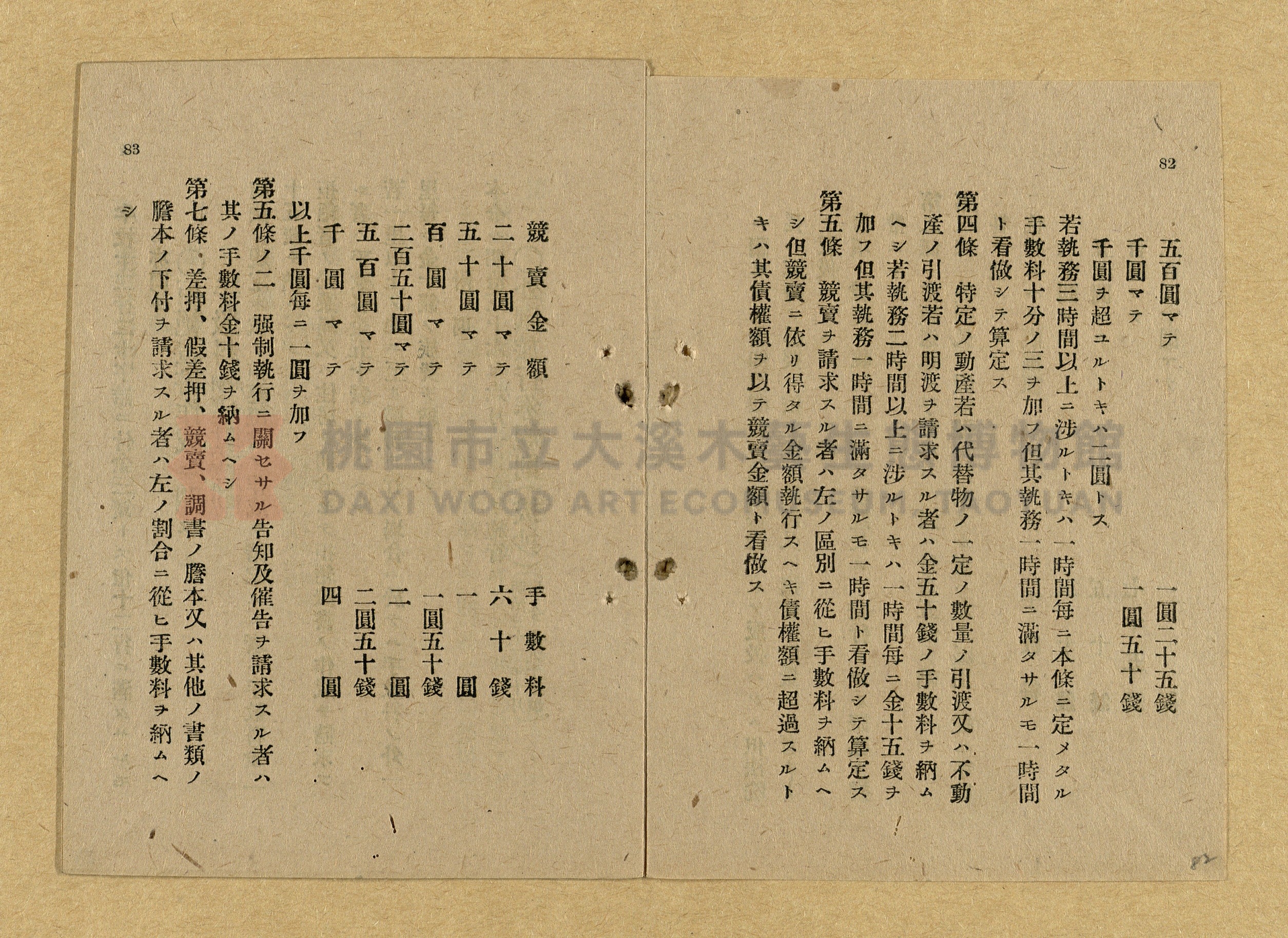 《和漢兩文臺灣印紙稅規則詳解全》增補再版主題的圖片縮圖第82張