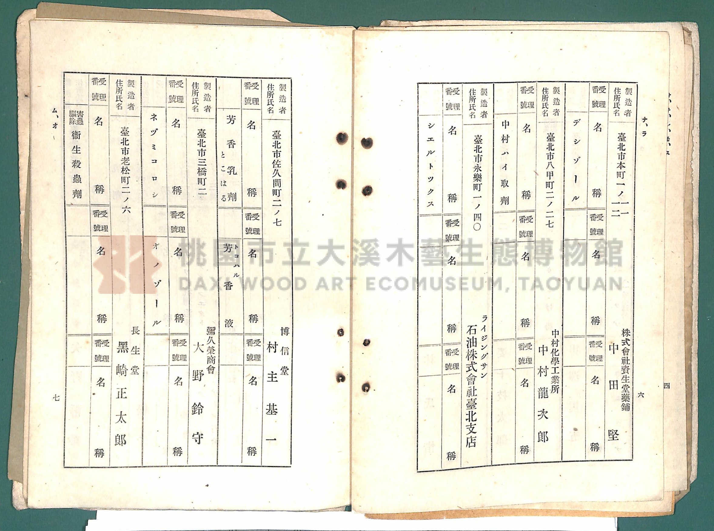 《大嵙崁公學校第一學年通告簿》 （含部分昭和16年藥房藥品名冊）主題的圖片縮圖第12張