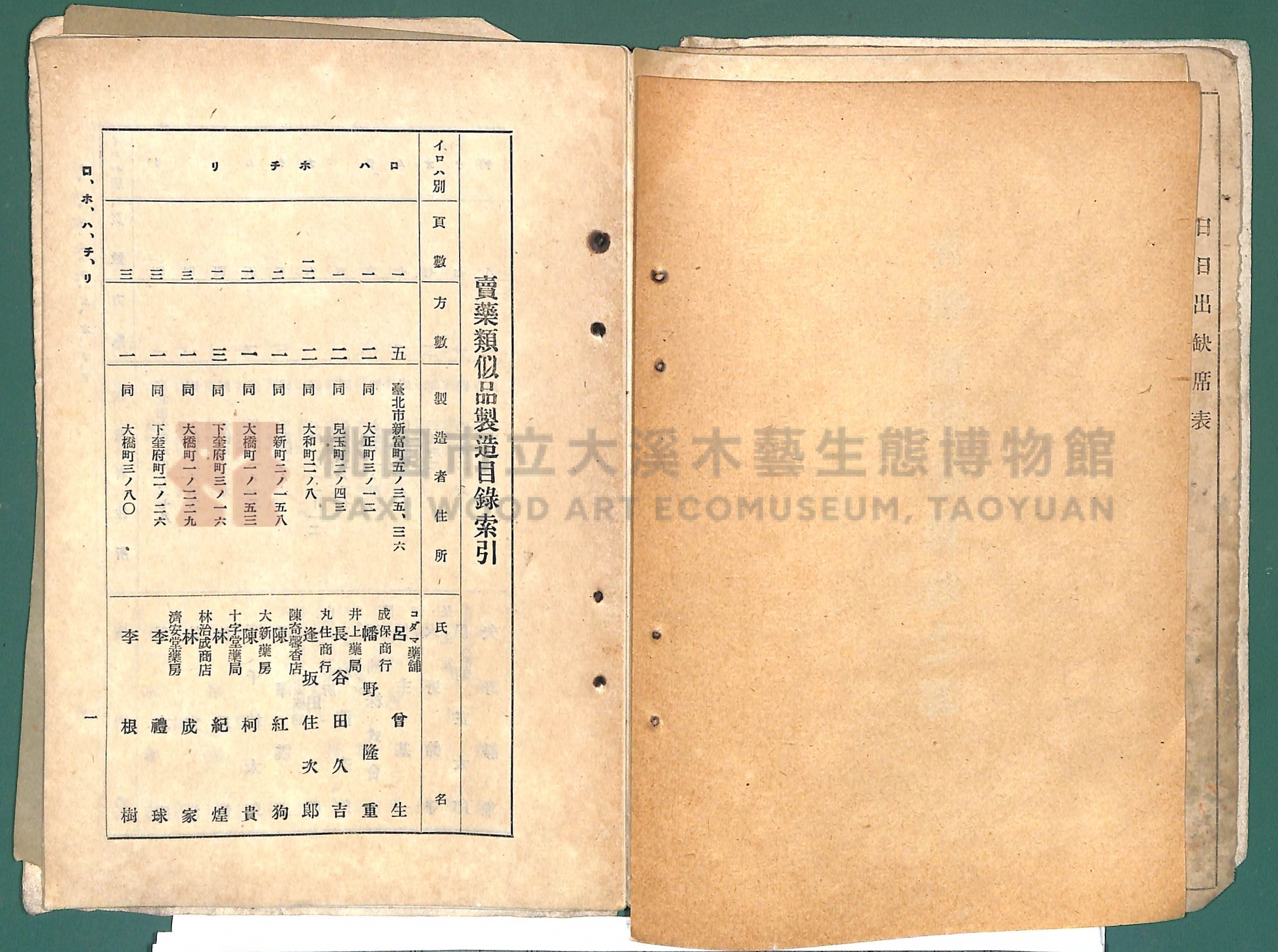 《大嵙崁公學校第一學年通告簿》 （含部分昭和16年藥房藥品名冊）主題的圖片縮圖第7張