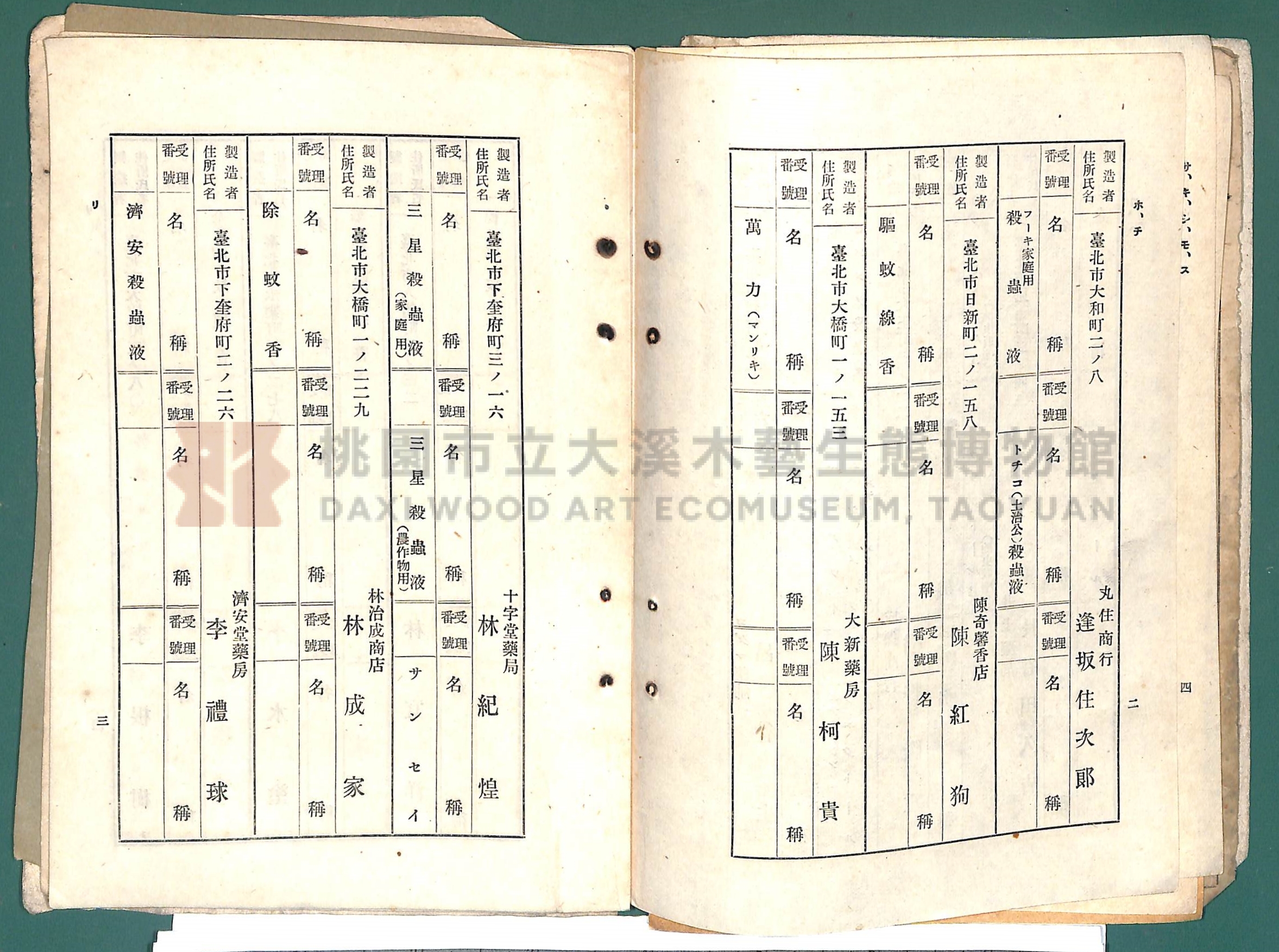 《大嵙崁公學校第一學年通告簿》 （含部分昭和16年藥房藥品名冊）主題的圖片縮圖第10張