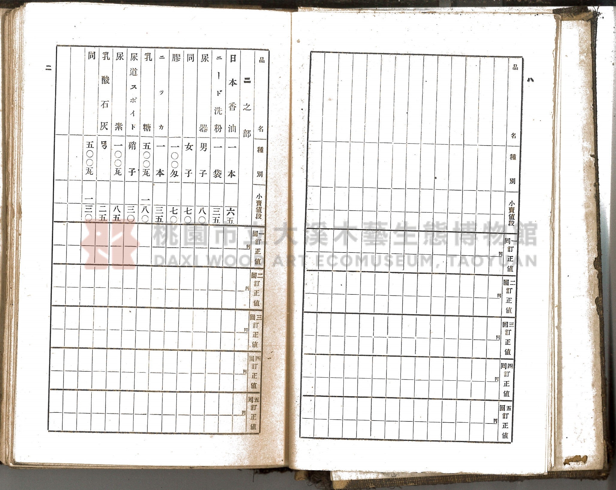 《新竹藥品協會規約並小賣最高價格帳》主題的圖片縮圖第12張