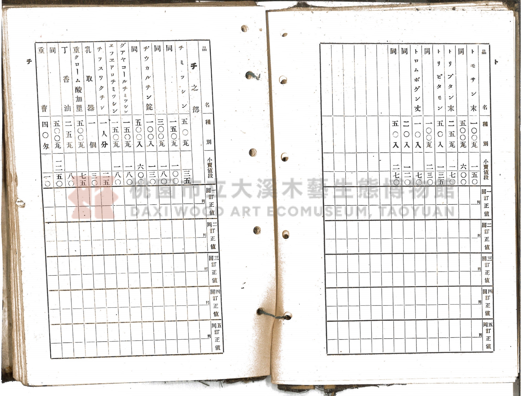 《新竹藥品協會規約並小賣最高價格帳》主題的圖片縮圖第18張
