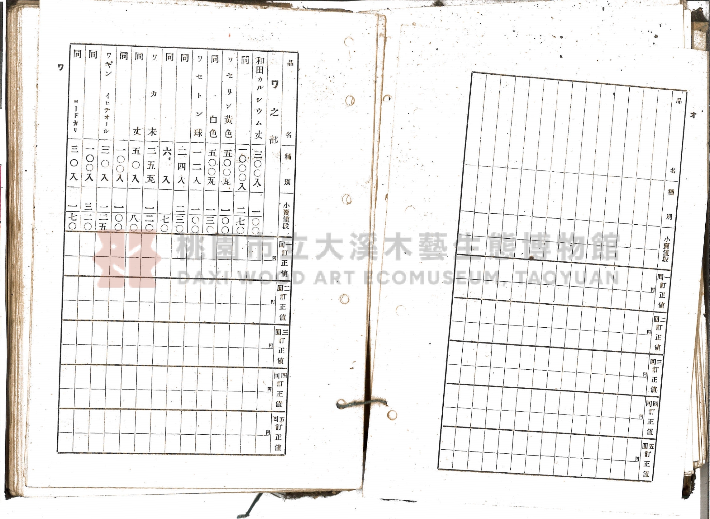 《新竹藥品協會規約並小賣最高價格帳》主題的圖片縮圖第24張
