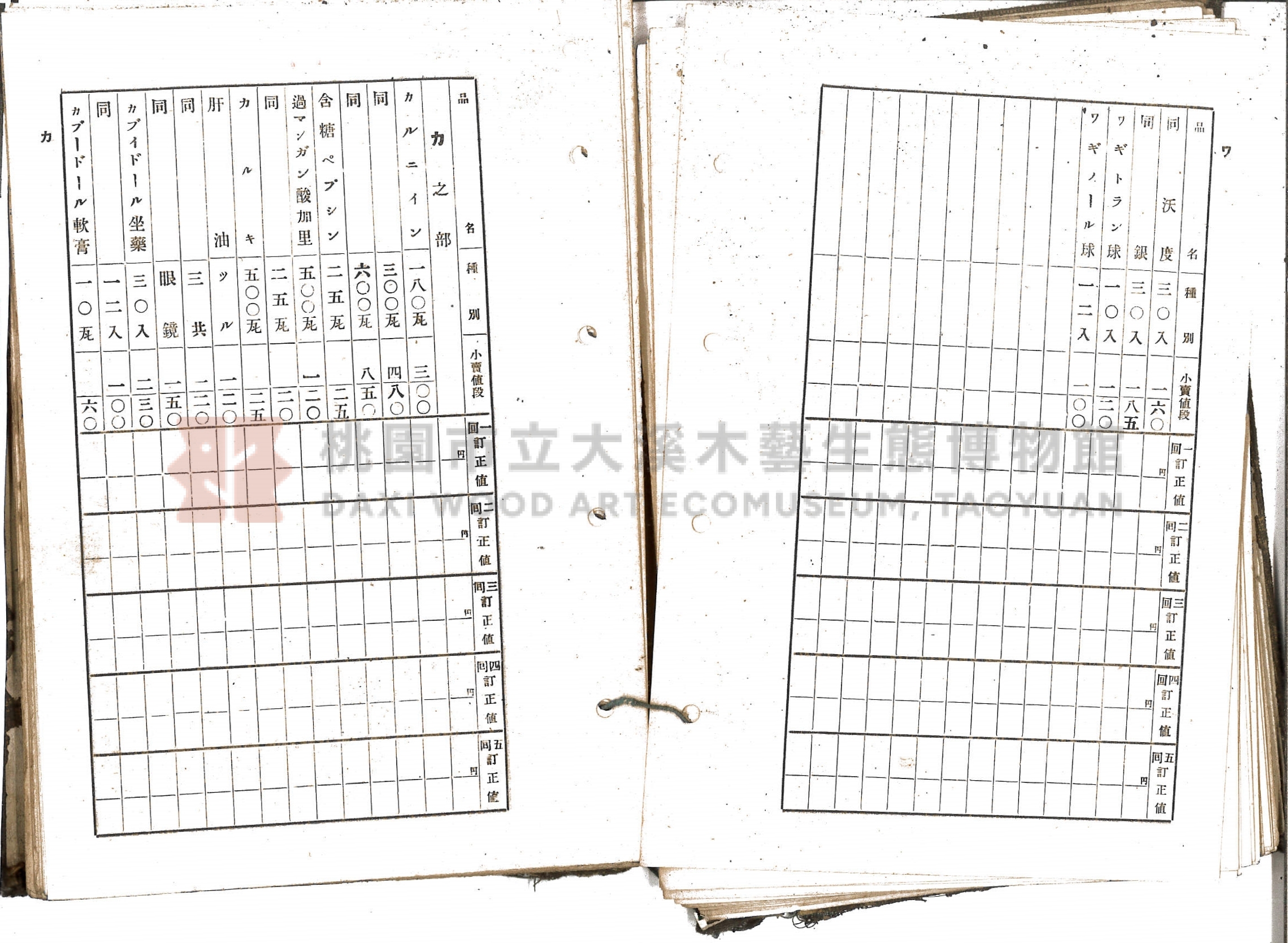 《新竹藥品協會規約並小賣最高價格帳》主題的圖片縮圖第25張