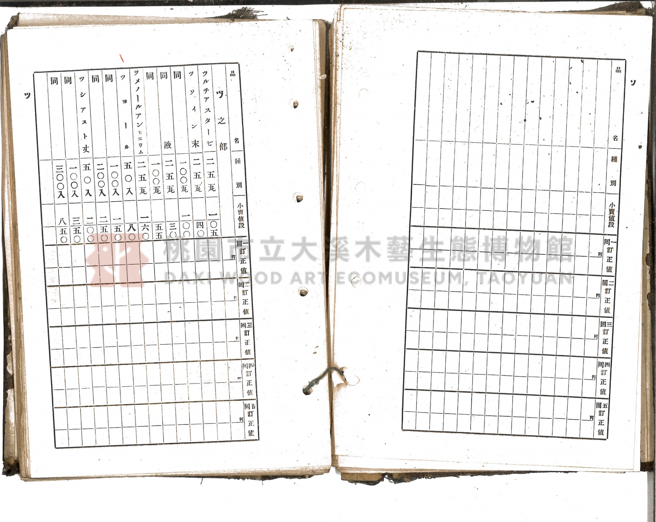 《新竹藥品協會規約並小賣最高價格帳》主題的圖片縮圖第31張