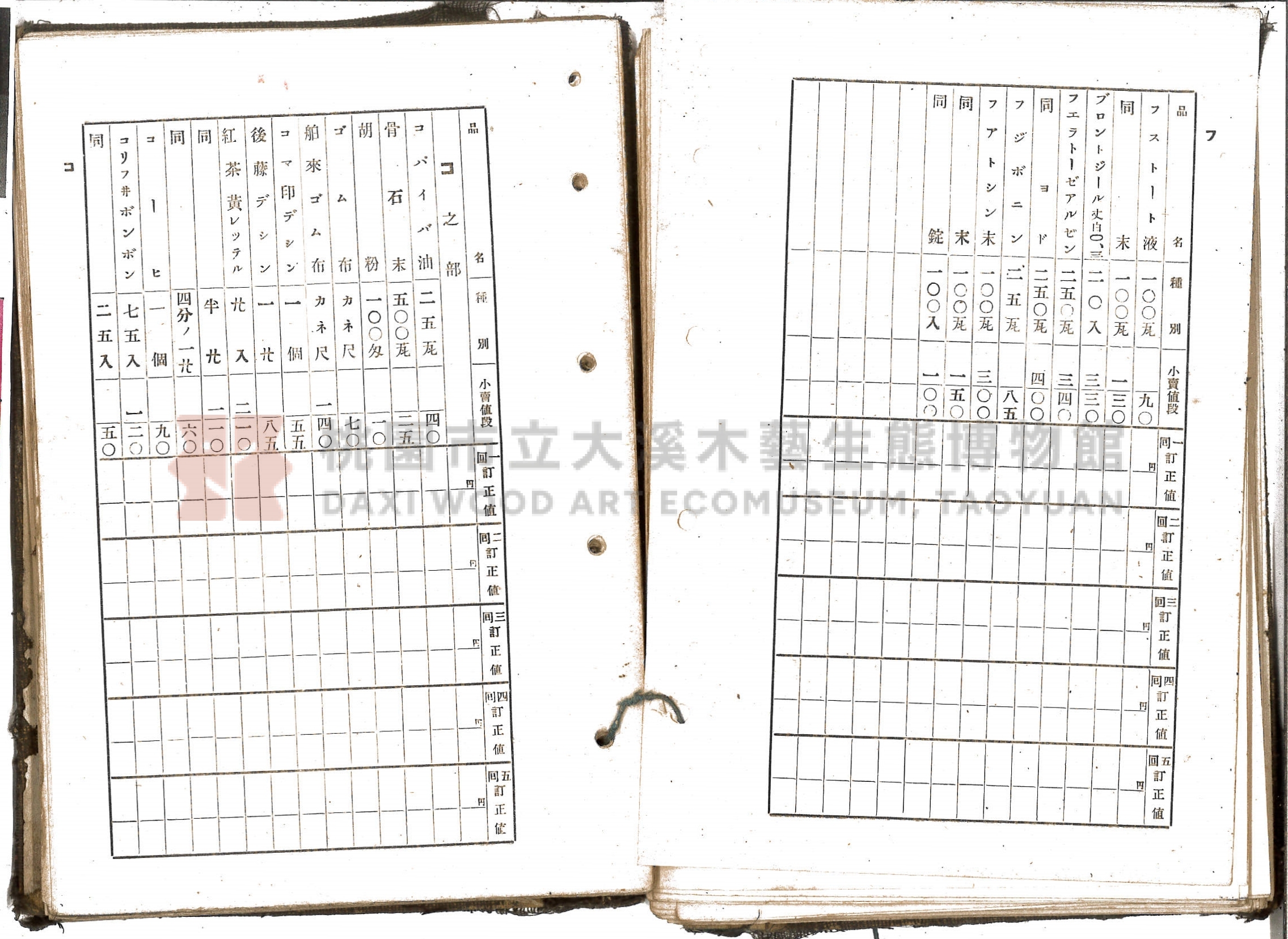 《新竹藥品協會規約並小賣最高價格帳》主題的圖片縮圖第44張