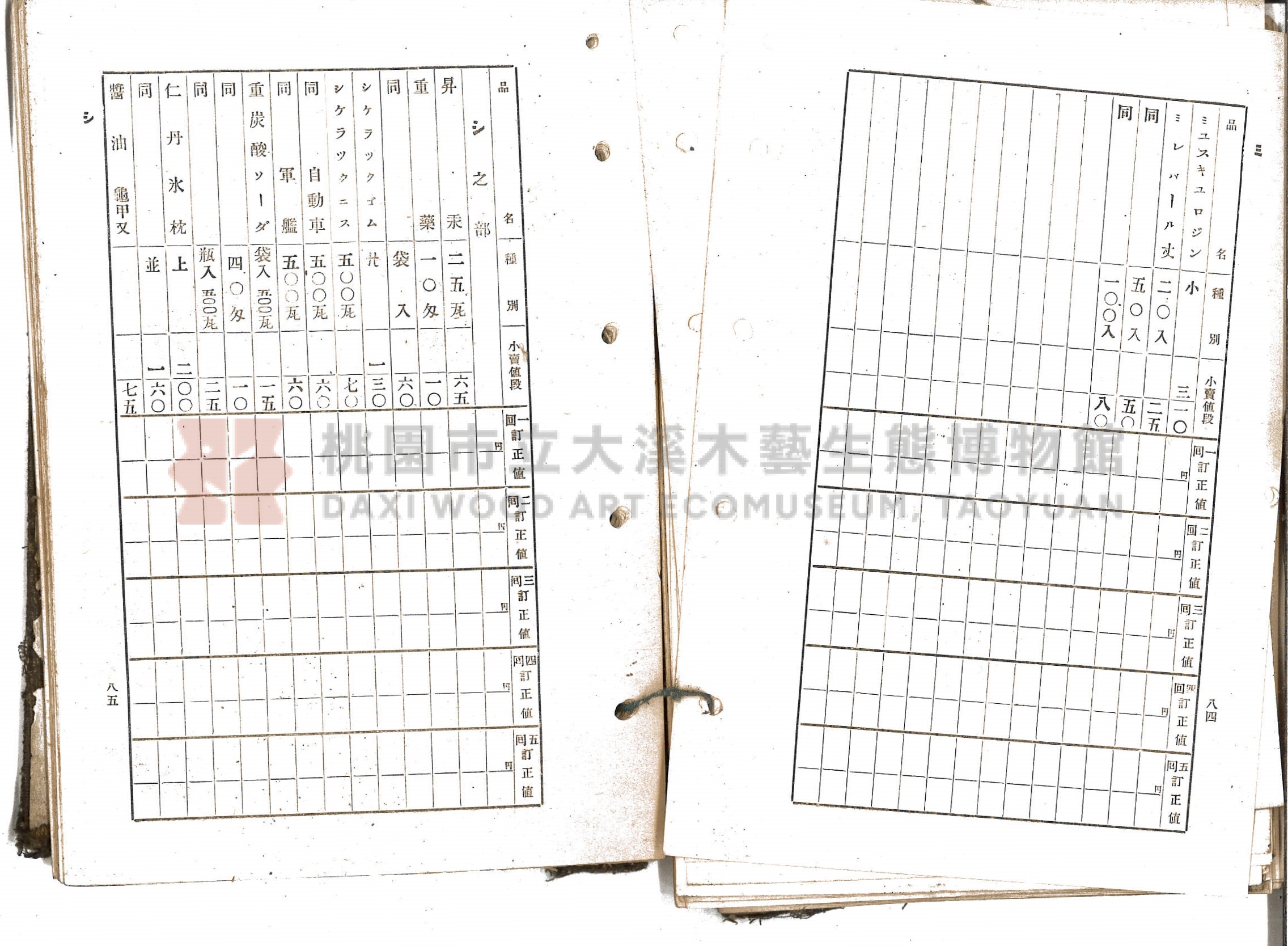 《新竹藥品協會規約並小賣最高價格帳》主題的圖片縮圖第60張