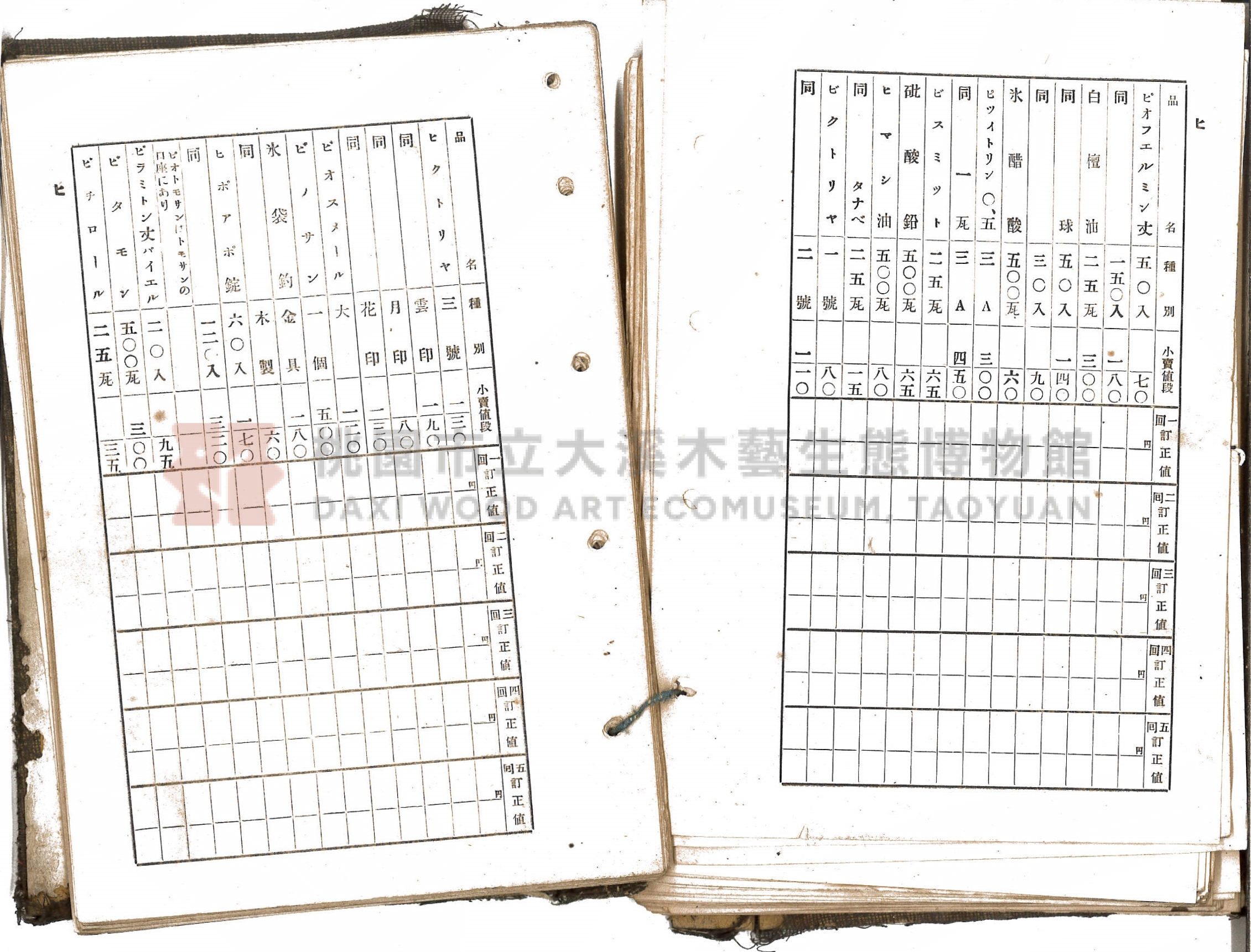 《新竹藥品協會規約並小賣最高價格帳》主題的圖片縮圖第63張