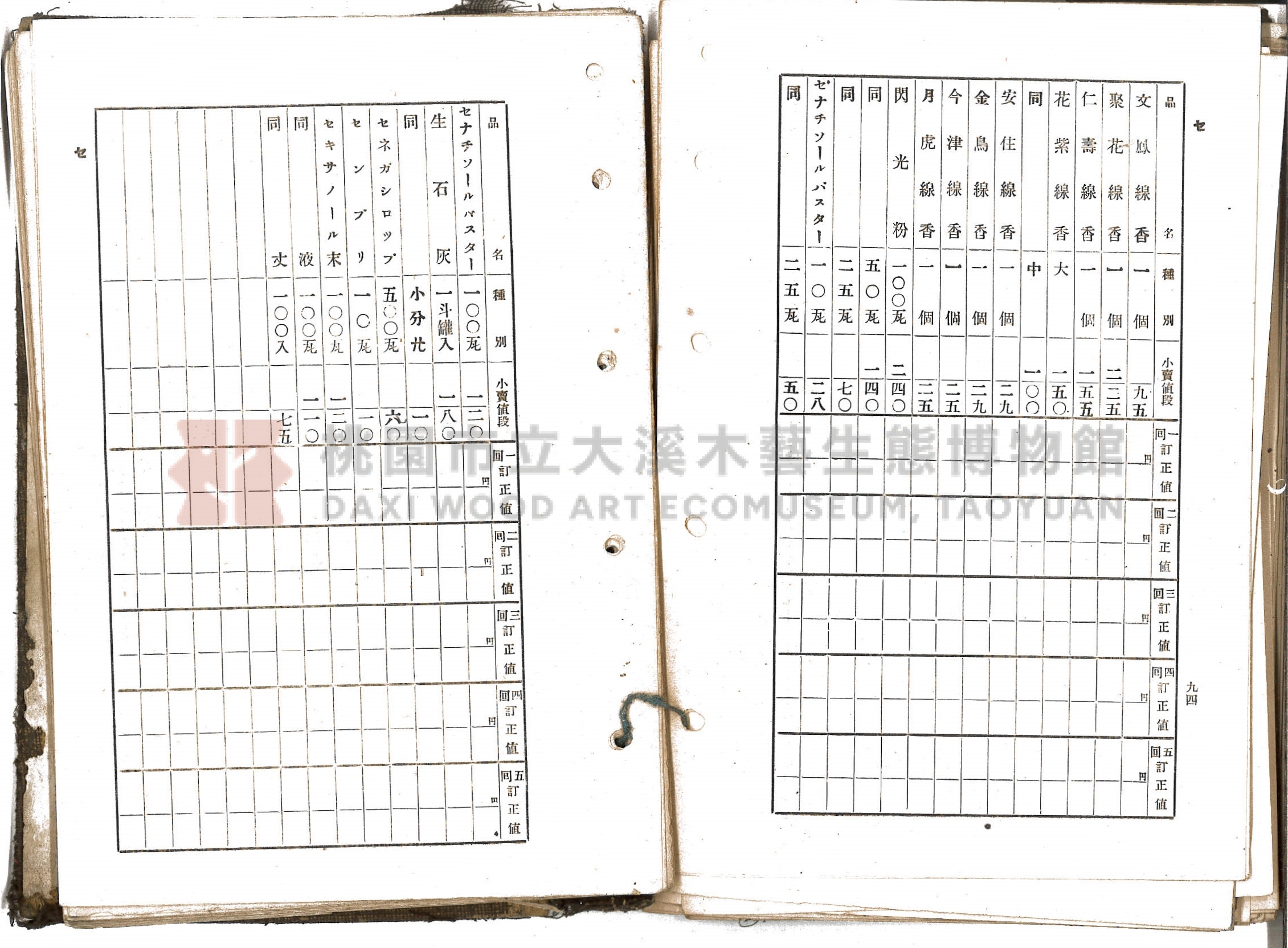 《新竹藥品協會規約並小賣最高價格帳》主題的圖片縮圖第66張