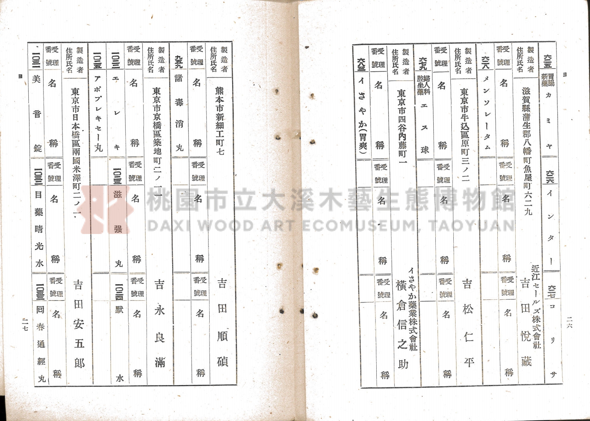 臺北市藥業組合《移入製造賣藥、賣藥類似品目錄》主題的圖片縮圖第23張