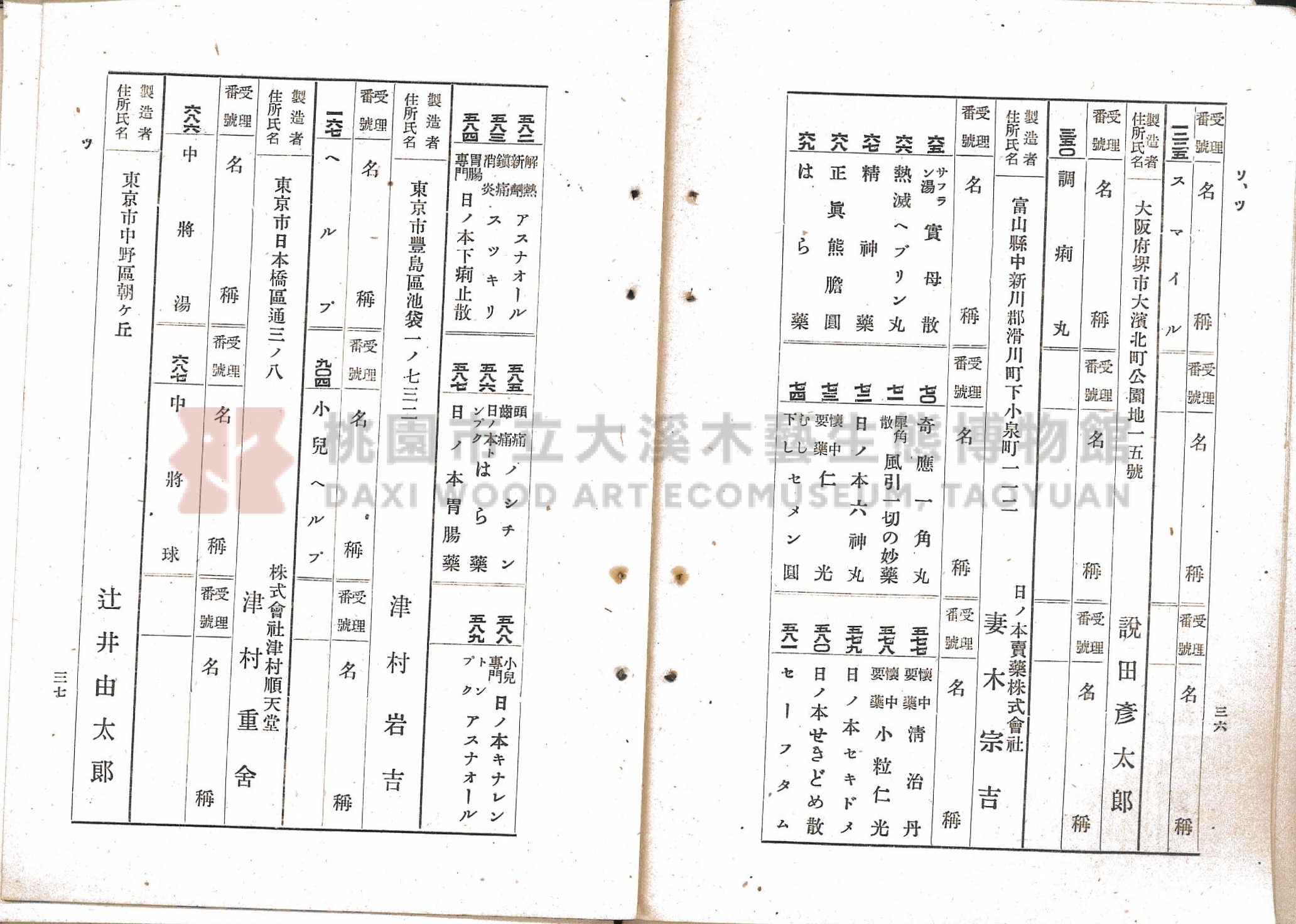 臺北市藥業組合《移入製造賣藥、賣藥類似品目錄》主題的圖片縮圖第28張