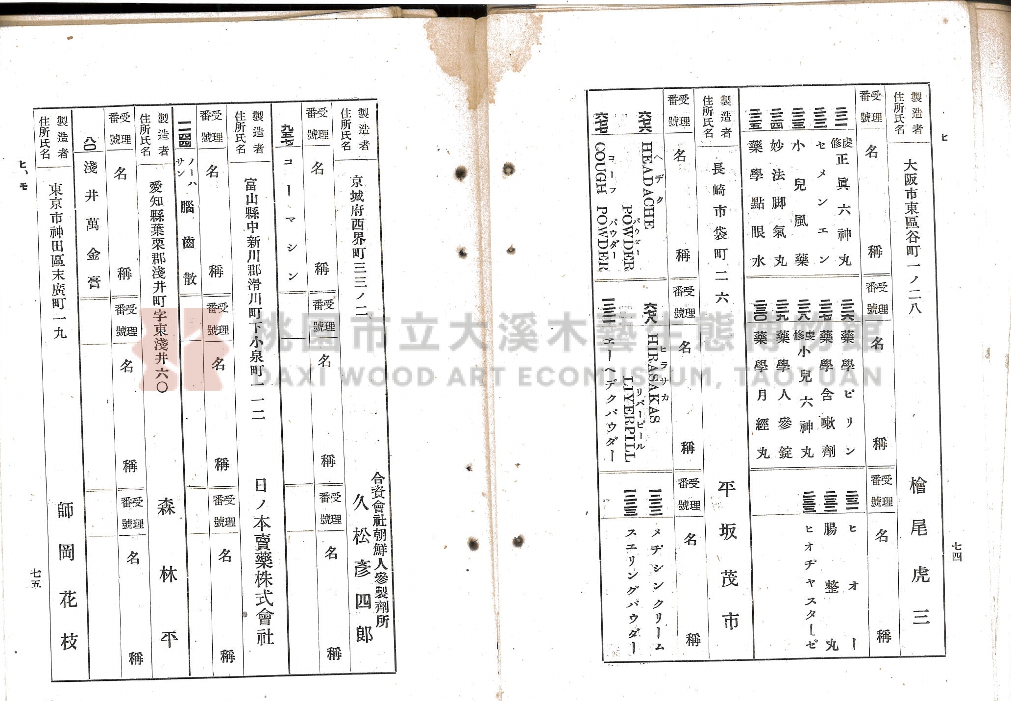 臺北市藥業組合《移入製造賣藥、賣藥類似品目錄》主題的圖片縮圖第47張