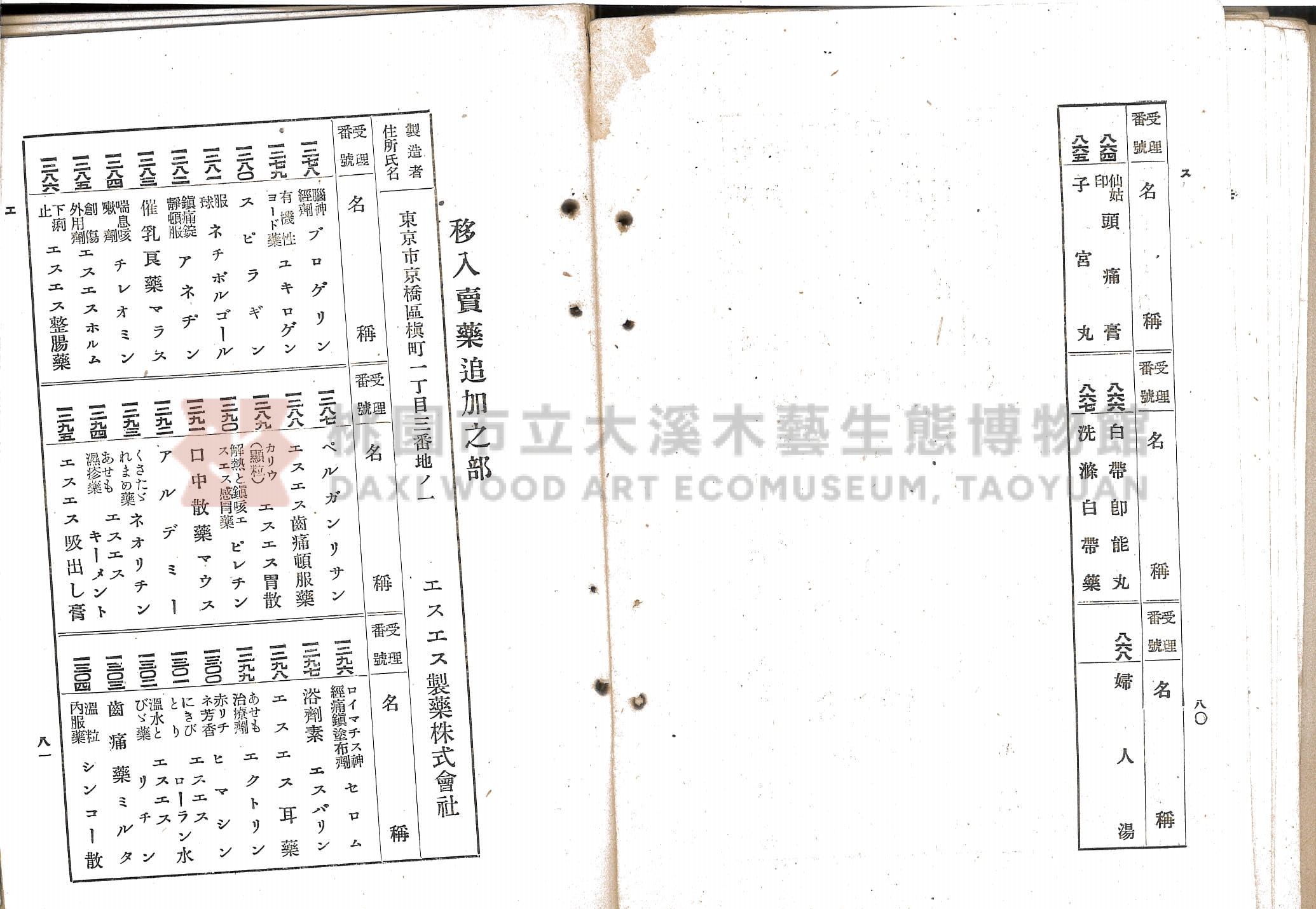 臺北市藥業組合《移入製造賣藥、賣藥類似品目錄》主題的圖片縮圖第50張