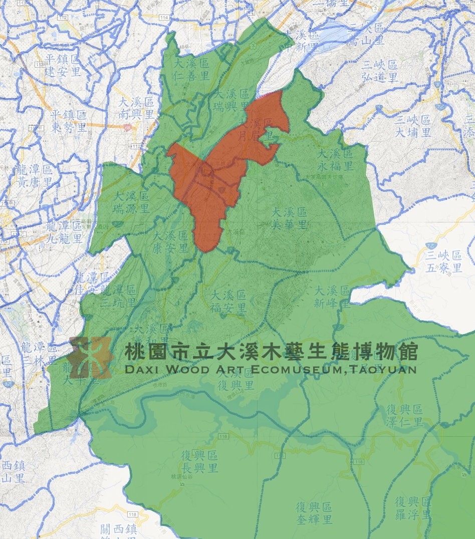 資料來源：本研究利用「台灣百年歷史地圖」網站套疊繪製。